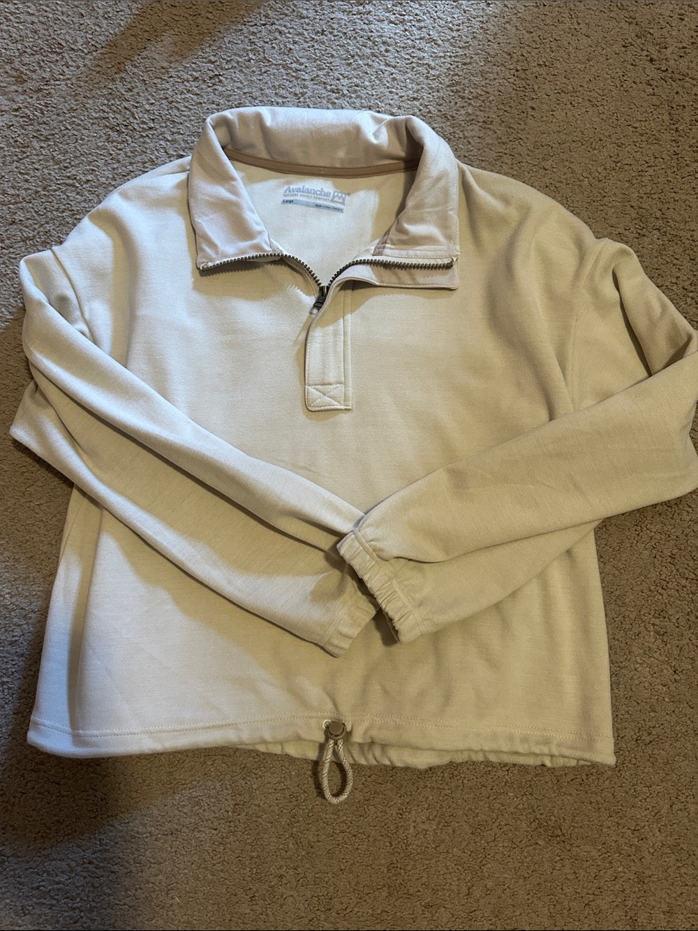 Avalanche Women's Cream Half-Zip Pullover Sweater